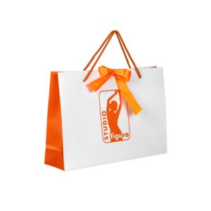 Large white gift bag for shopping - Sklep Studio Figura